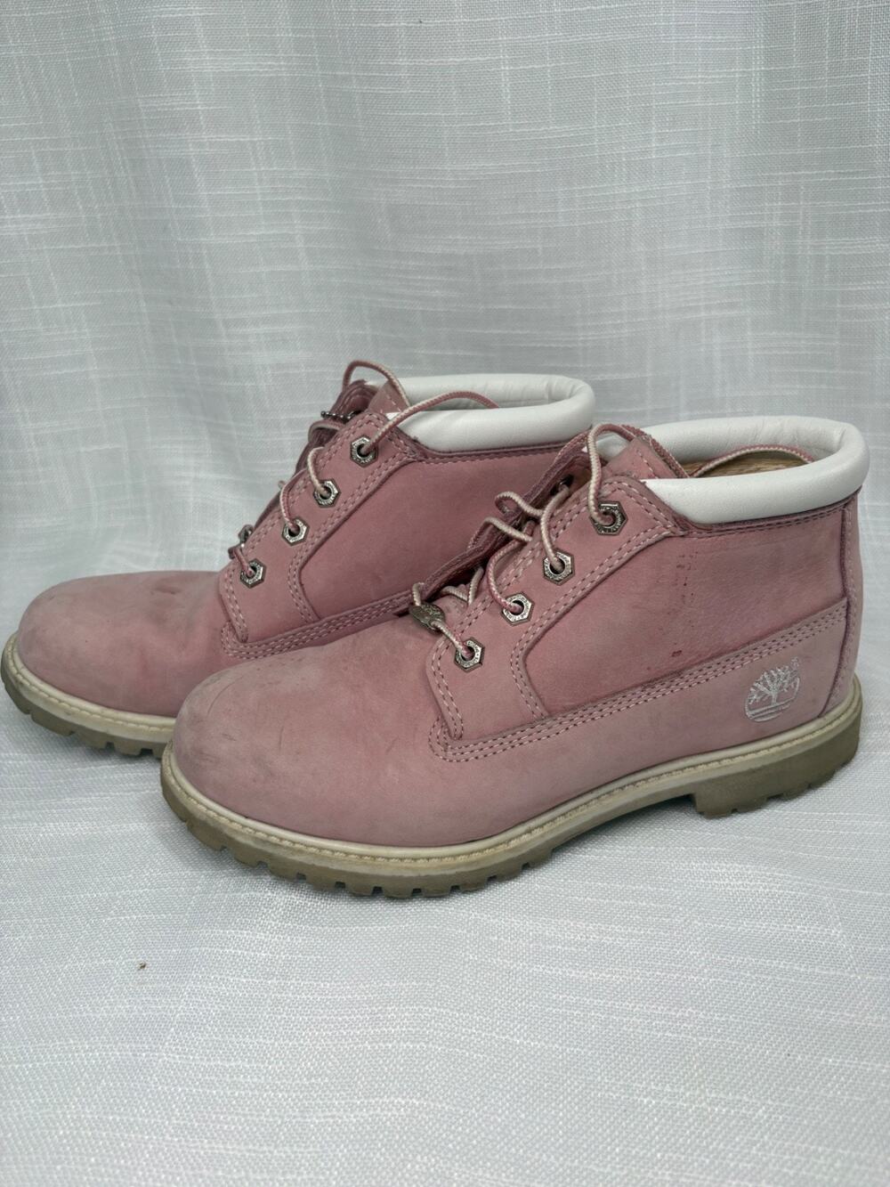 Timberland | Women's Vintage Pink Suede Leather Boots Size 8.5 M | CUTE! 💖✨️